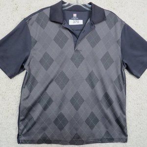 2 Under* Men's Short‎ Sleeve Polo Golf Shirt Size Medium~ Dark/Light Purple